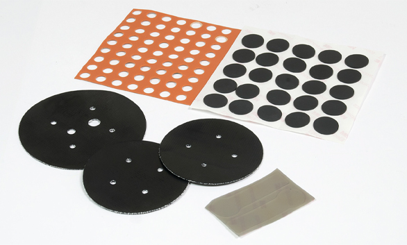 Alltrade Supply 1.25" Diameter Rubber Discs With 3M Adhesive - 3/16" Thick, Matte Black (Various Pack Sizes)